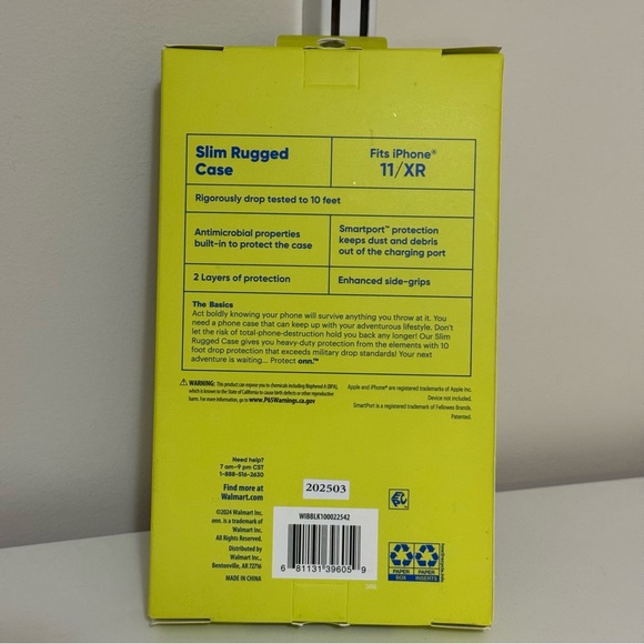 Onn Black iPhone 11/XR Protective Case - Picture 2 of 2